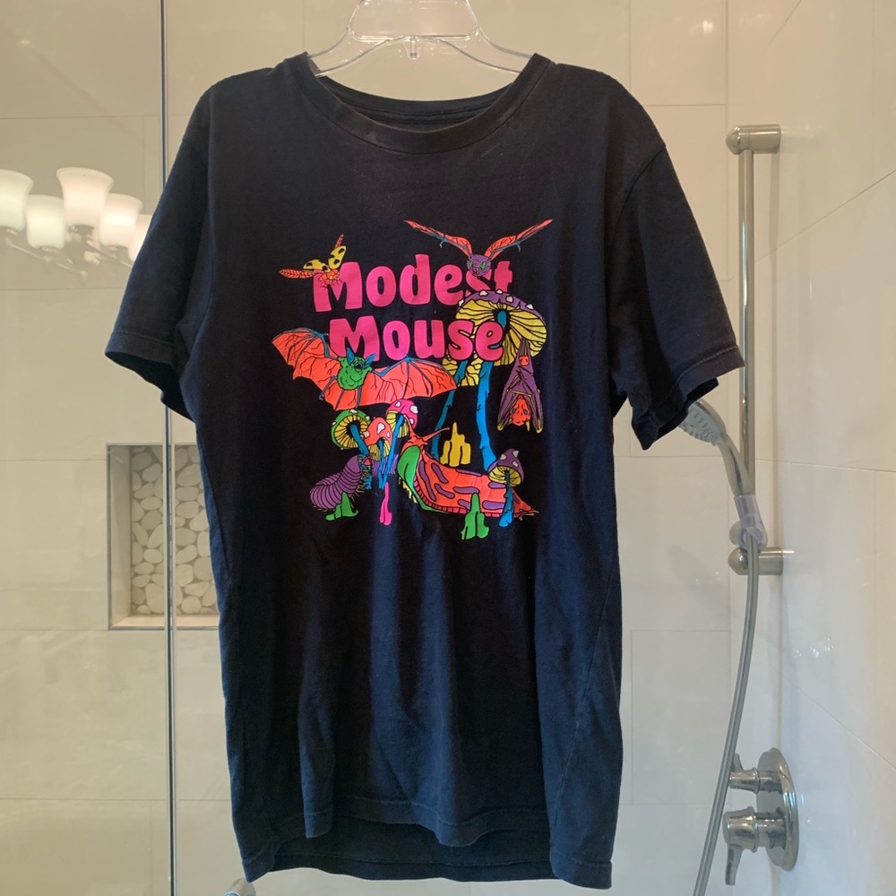 Modest Mouse Black Neon Band Tee